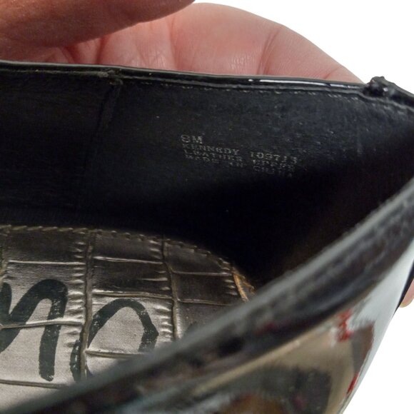 Sam Edelman Size 8 M Womens Kennedy Black Patent Leather Studded Slip On Loafers - Picture 13 of 13